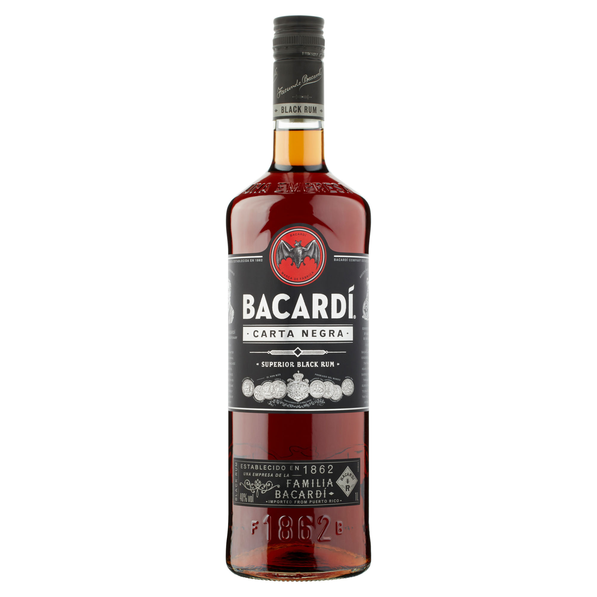 Bacardi Carta Negra Fles 100 cl 40%