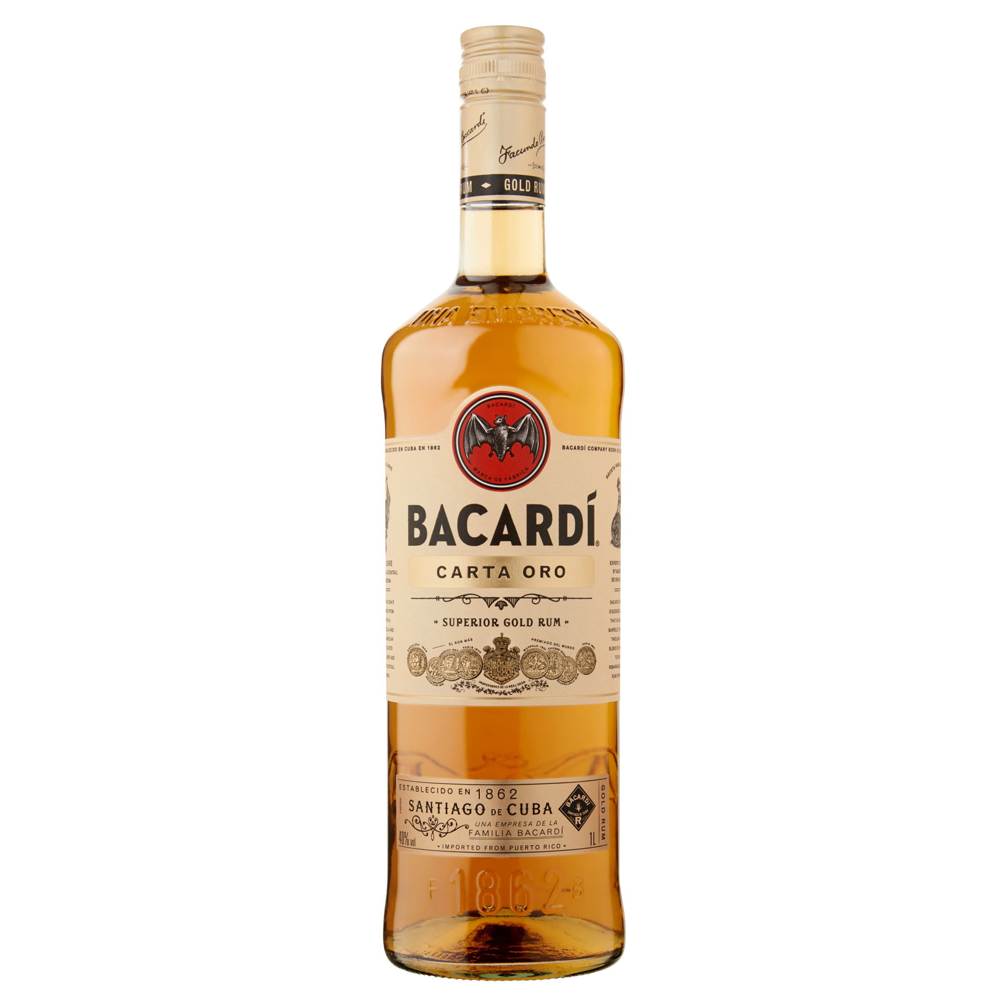 Bacardi Carta Oro (goud) Fles 100 cl 40%