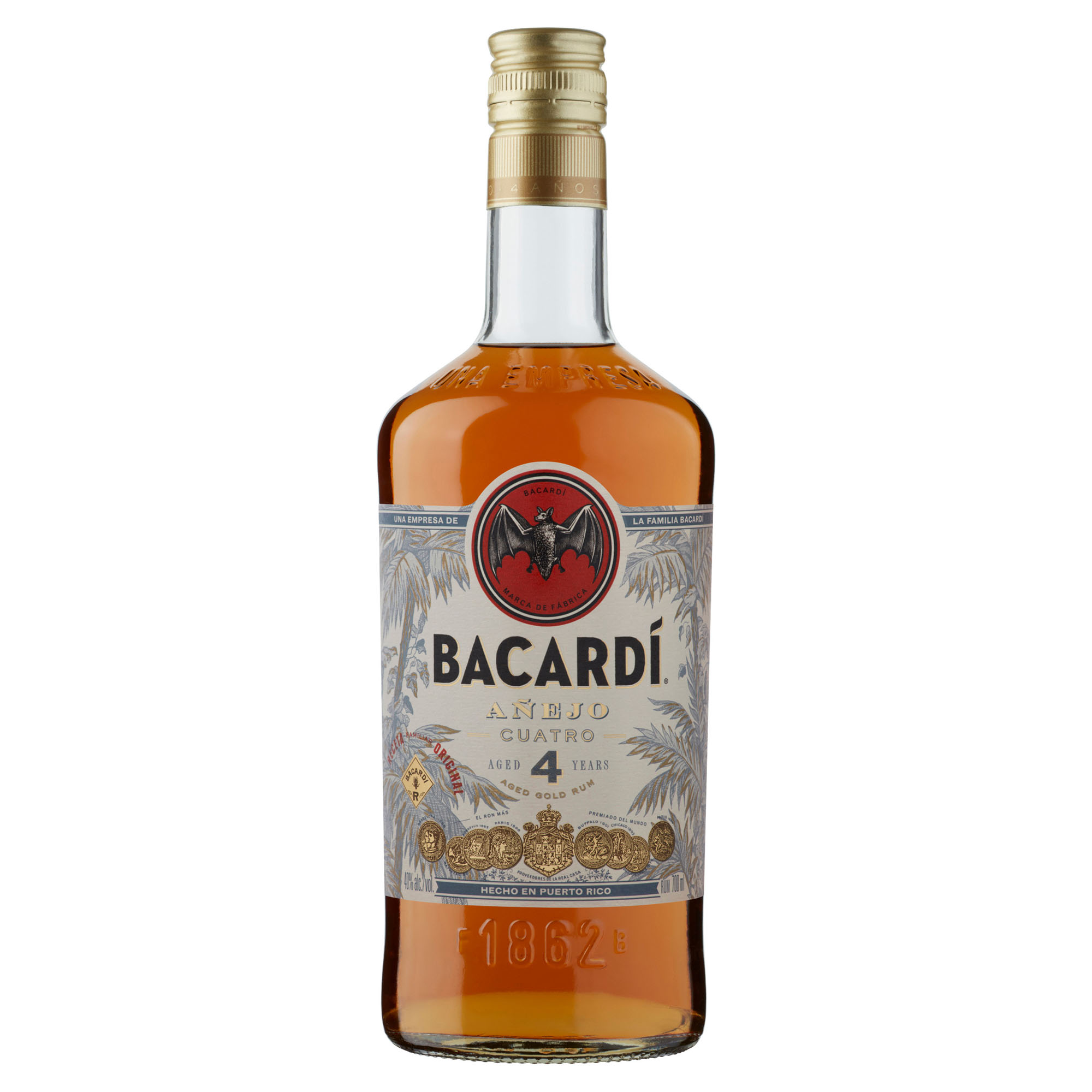 Bacardi Anejo Cuatro Fles 70 cl 40%