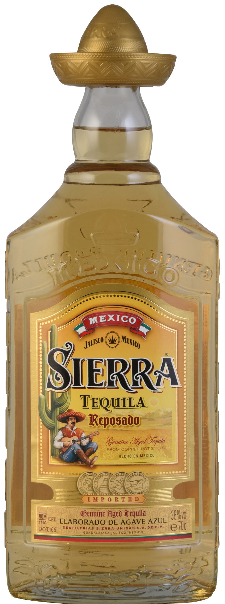 Tequila Sierra Goud Fles 70 cl 38%