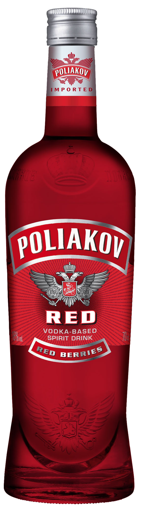 Poliakov Red Vodka Fles 70 cl 18%