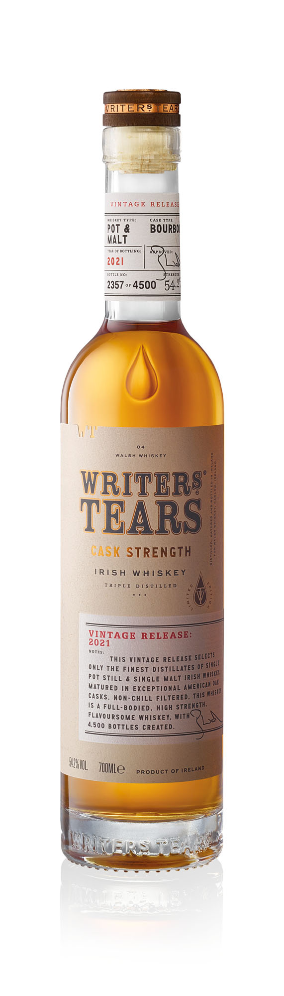 Writers Tears Cask Strength Fles 70 cl 53%