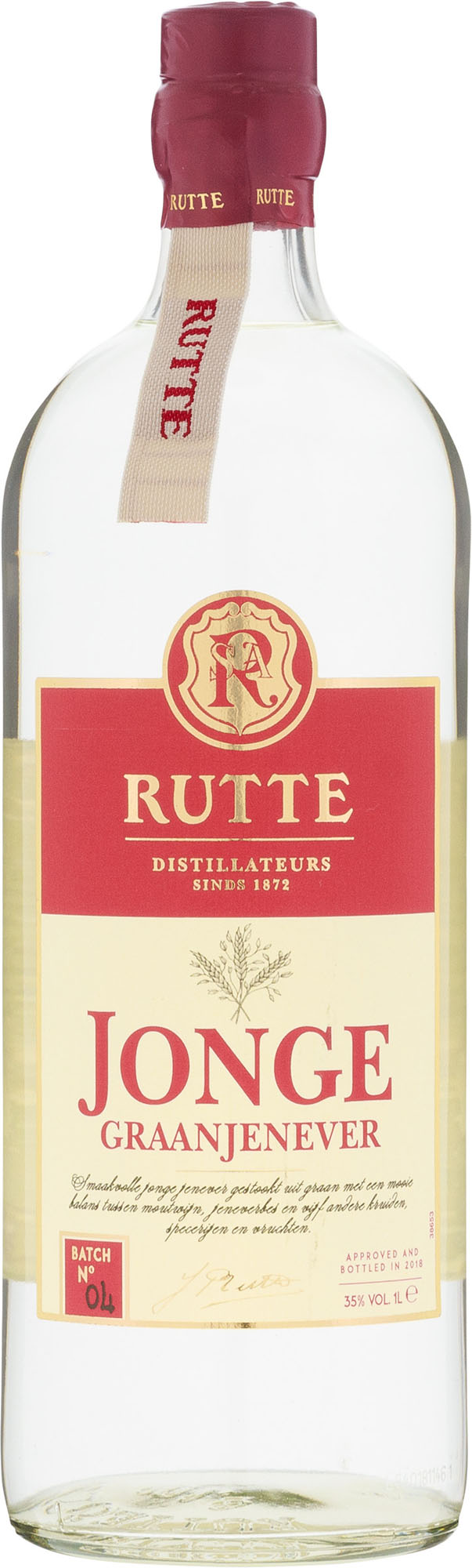 Rutte Jonge Jenever Fles 100 cl 35%