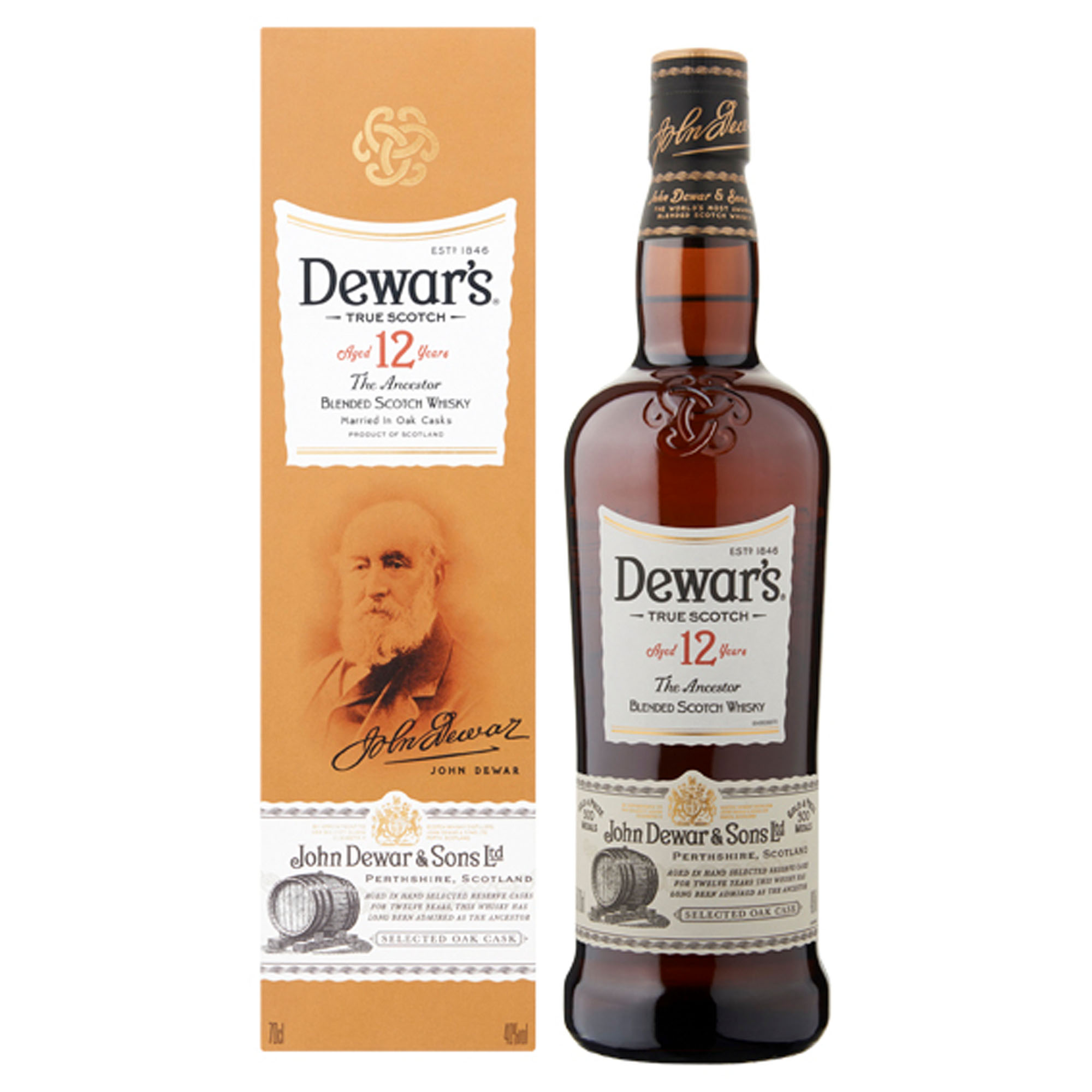 Dewar's 12Y + EOY Giftpack Fles 70 cl 40%