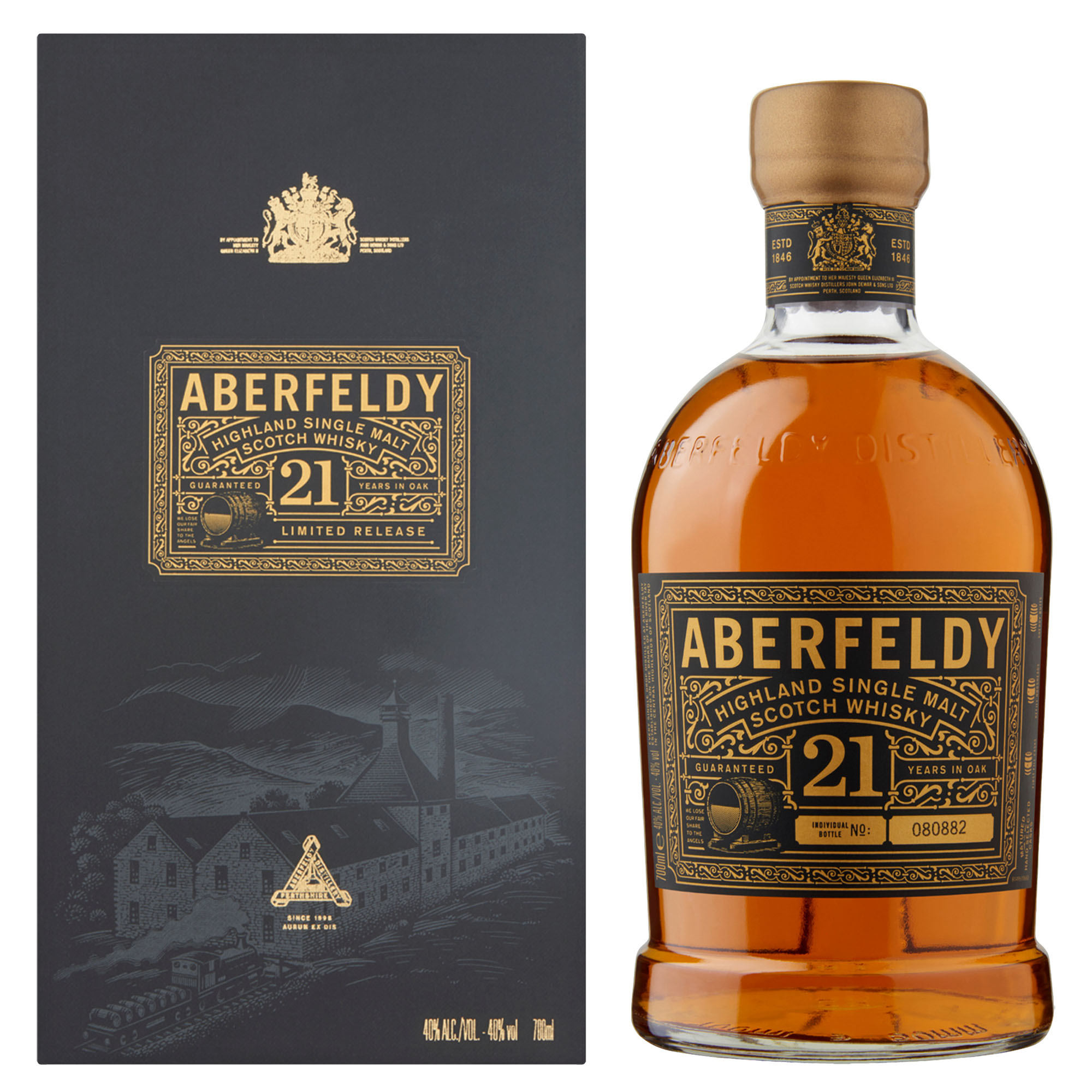 Aberfeldy 21Y Highland Single Malt Fles 70 cl 40%