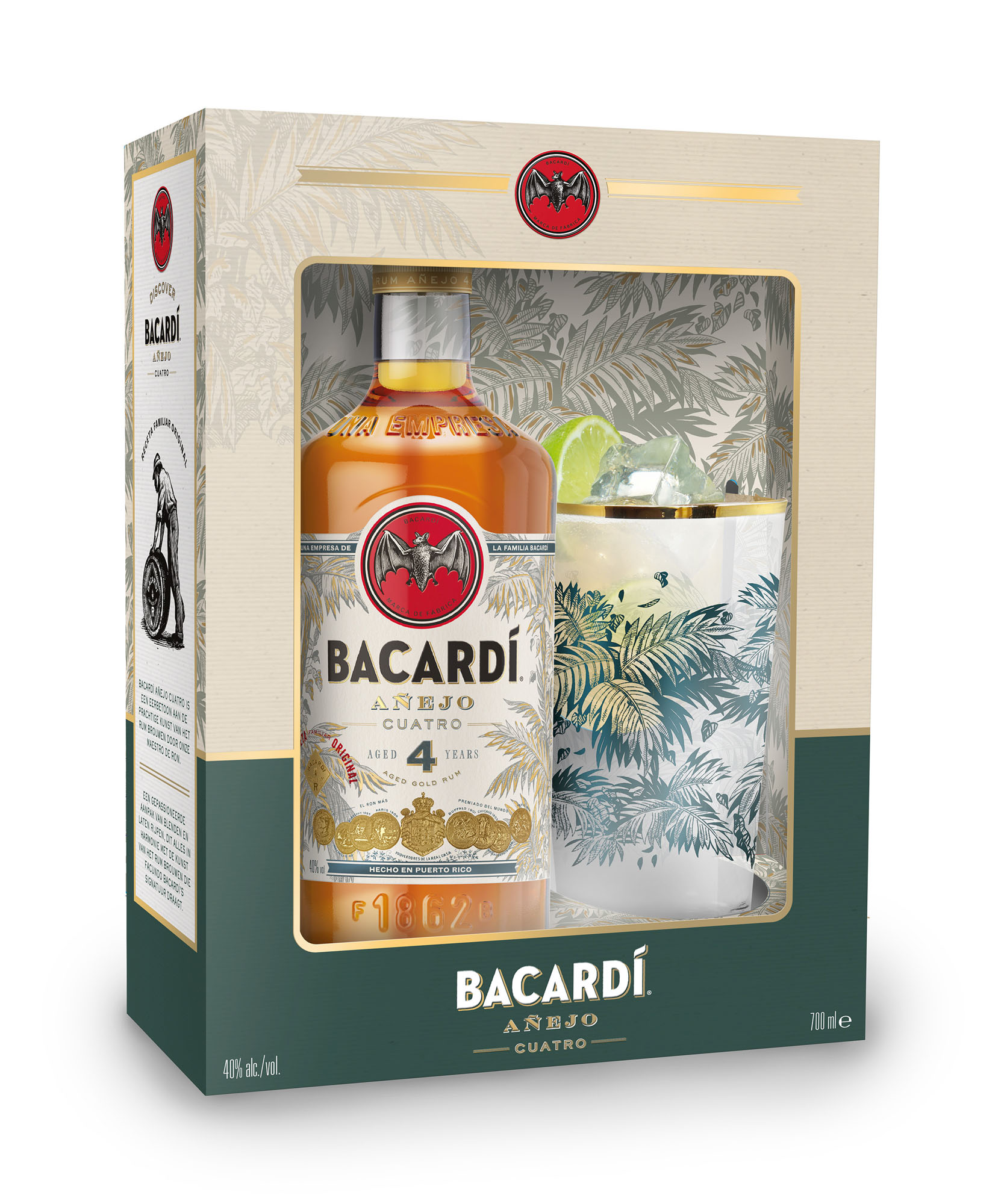 Bacardi Anejo Quatro GV Fles 70 cl 40%