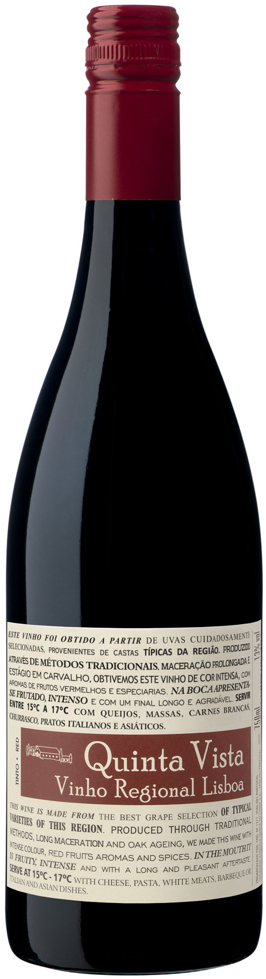 Quinta Vista Vinho Reg.Lisboa Rood Fles 75 cl 13%