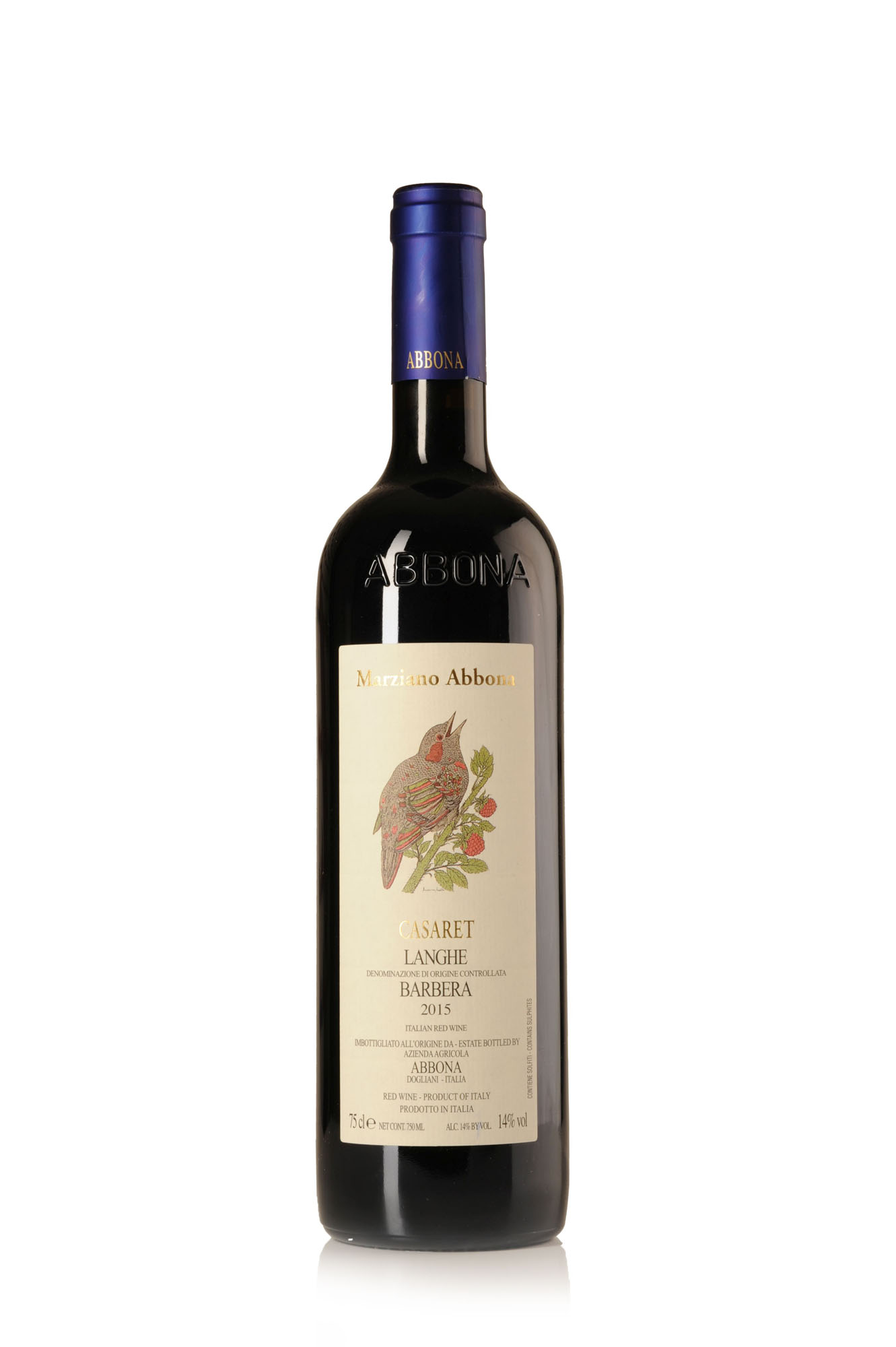 Barbera d'Alba Abbona 'Casaret' Langhe Piemonte Fles 75 cl 14%