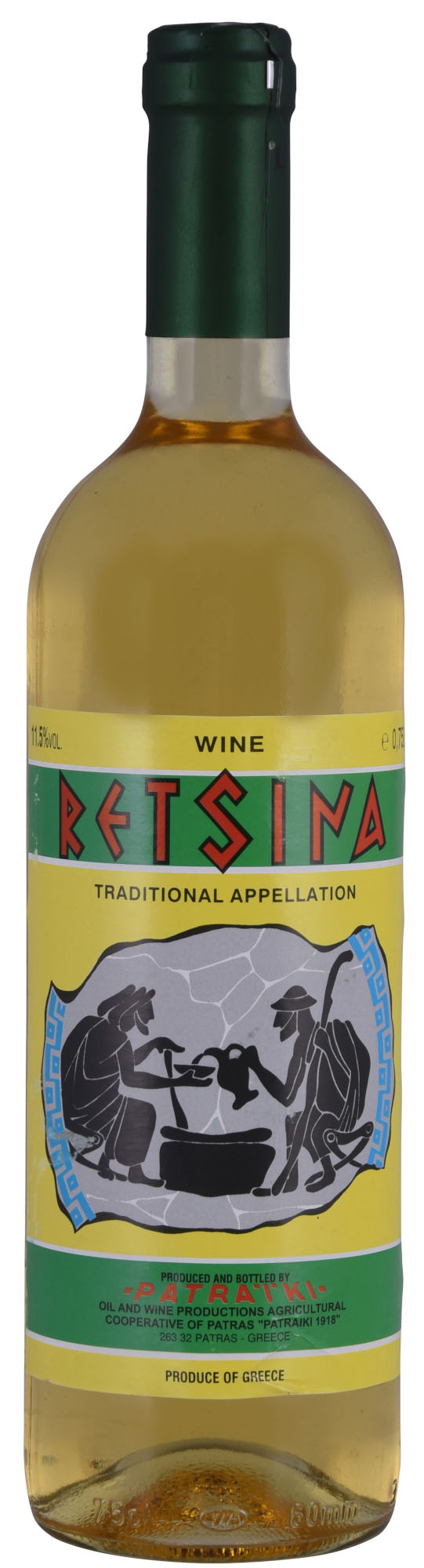 Retsina Patraiki A.T. Fles 75 cl 11,5%