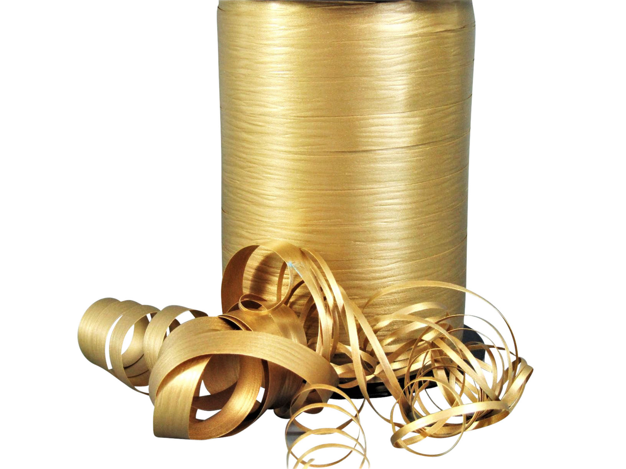 Krullint 10 mm pastel goud Rol 1x250 mtr