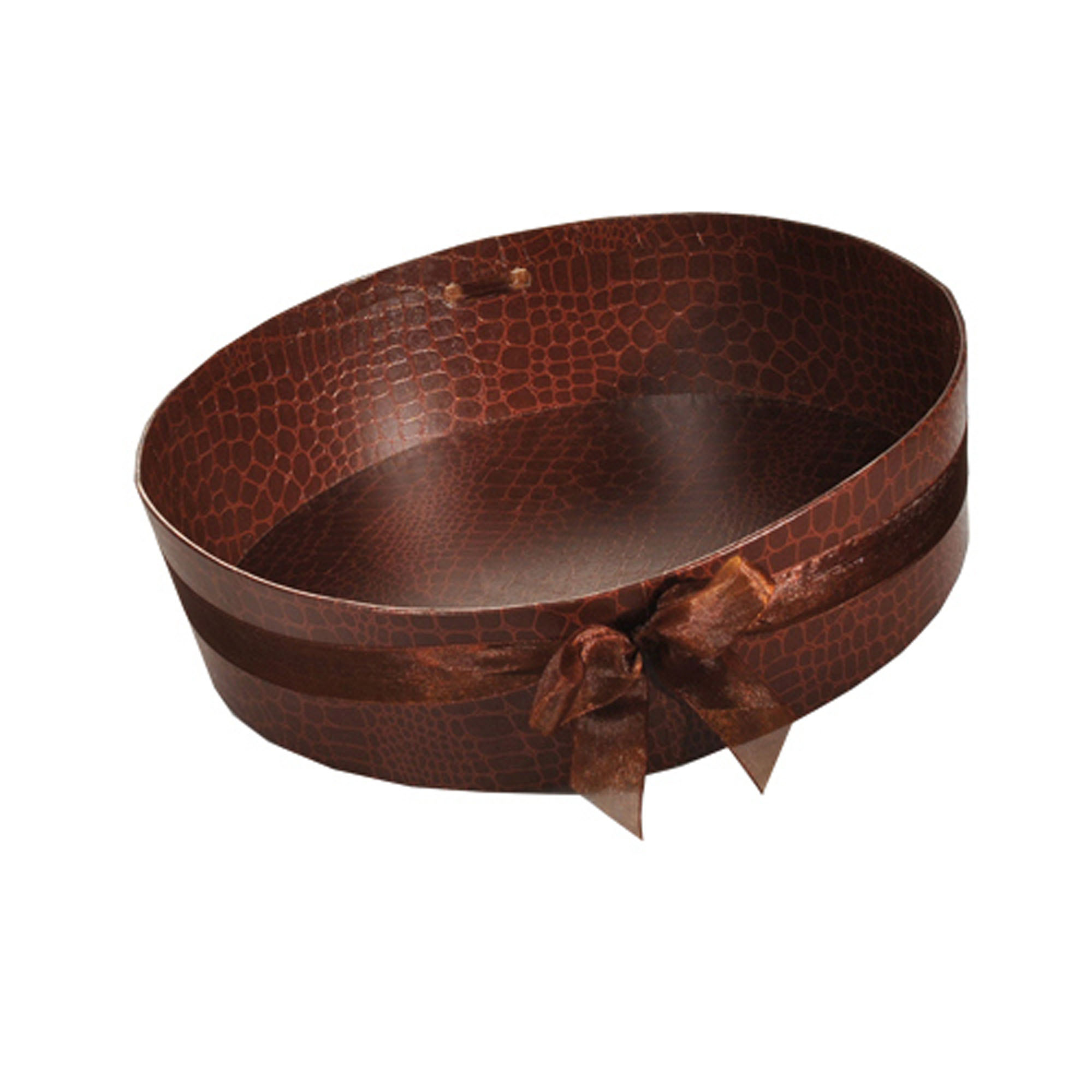 Schaal Leatherlook Rond Stuk 32x8 cm