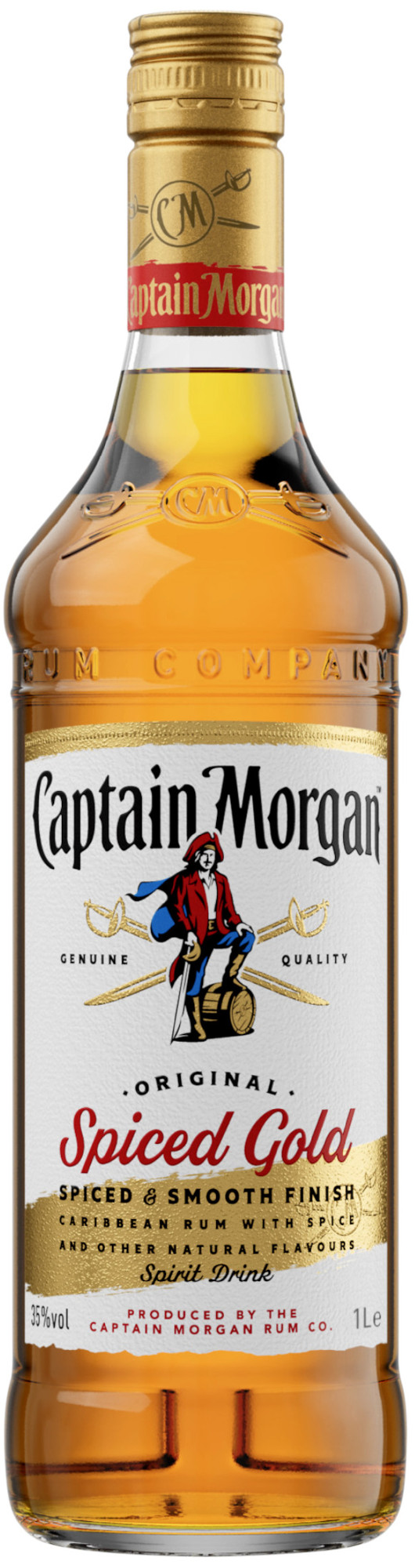 Captain Morgan Spiced Rum (VM) Fles 100 cl 35%