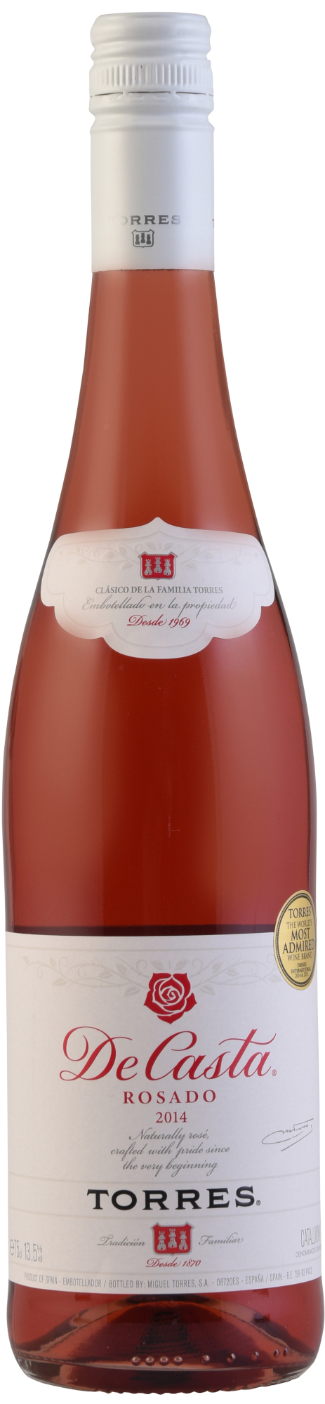 Torres De Casta Rosado Fles 75 cl 13,5%