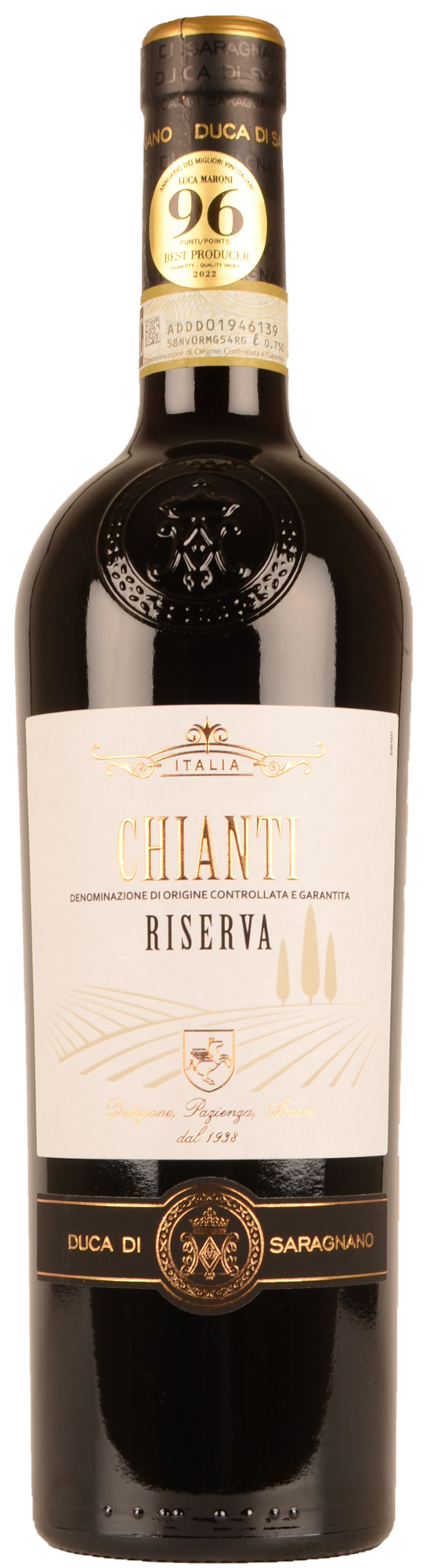 Duca Saragnano Chianti Riserva '19 Fles 75 cl 13%