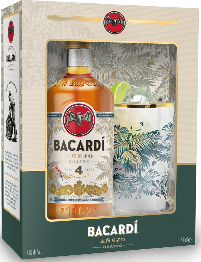 Bacardi Anejo Quatro GV Fles 70 cl 40%