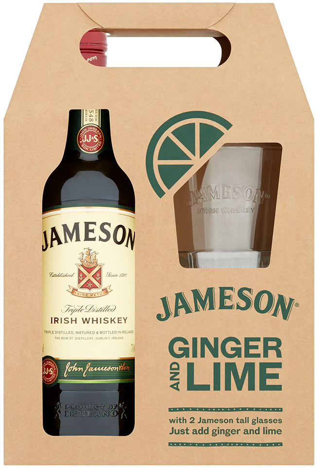 Jameson GV + 2 glazen Fles 70cl 40%