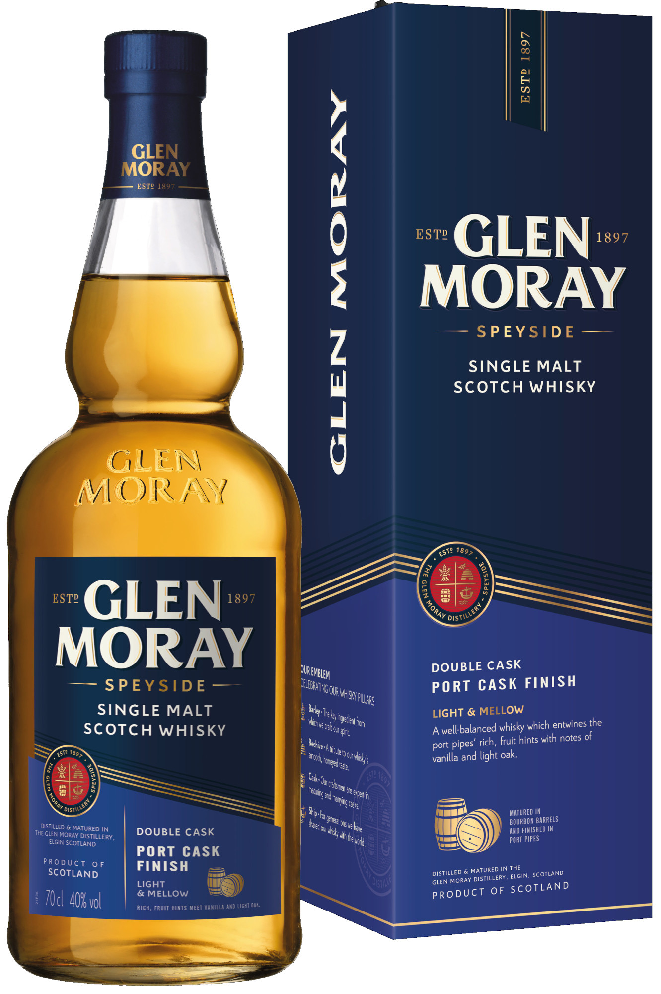 Glen Moray Port Cask Fin. Fles 70 cl 40%