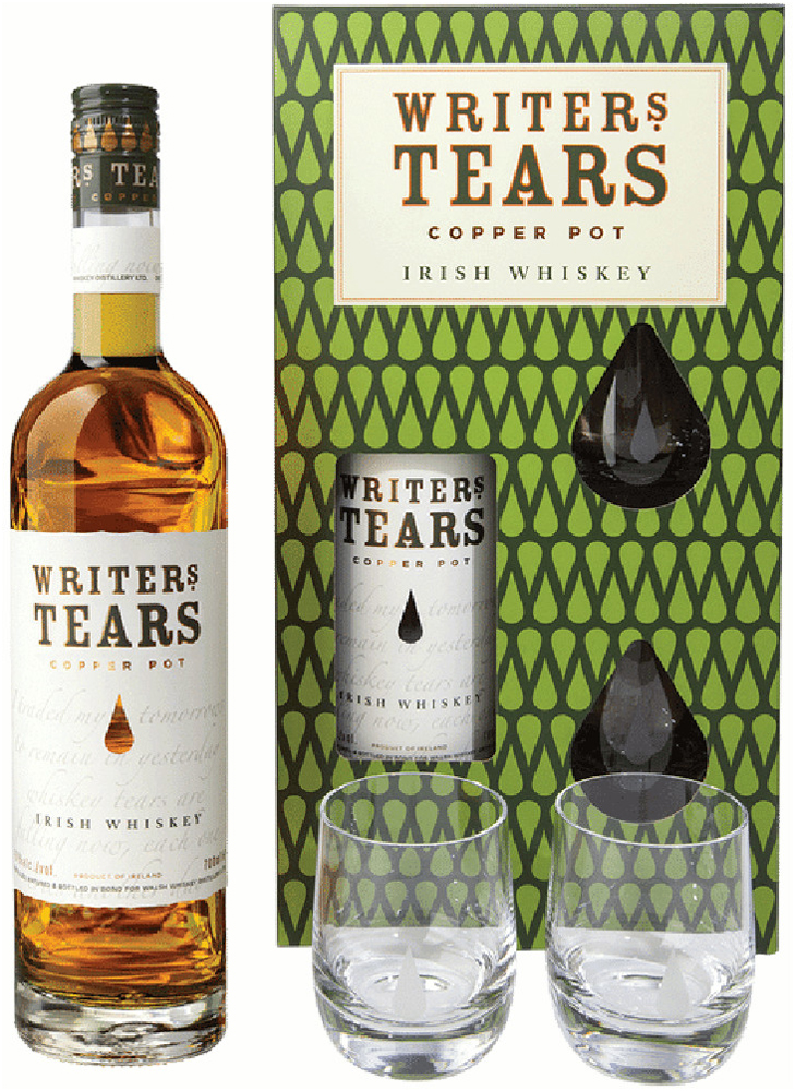 Writers Tears Copper Pot +2 glazen Fles 70 cl 40%