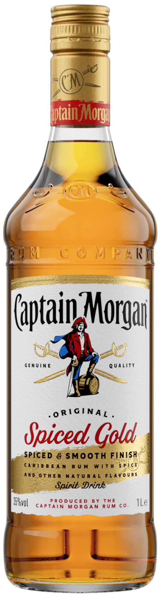 Captain Morgan Spiced Rum Fles 100 cl 35%