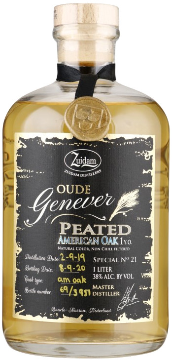 Zuidam Oud Peated American Oak 1Y Fles 100 cl 38%