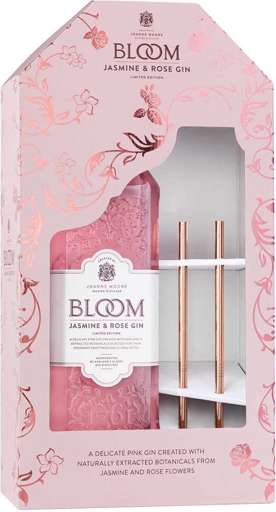 Bloom Pink GV + 2 stirrers Fles 70 cl 40%