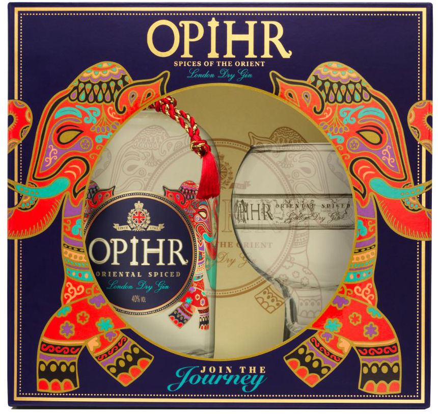 Opihr Gin + Globe glas Fles 70 cl 42,5%