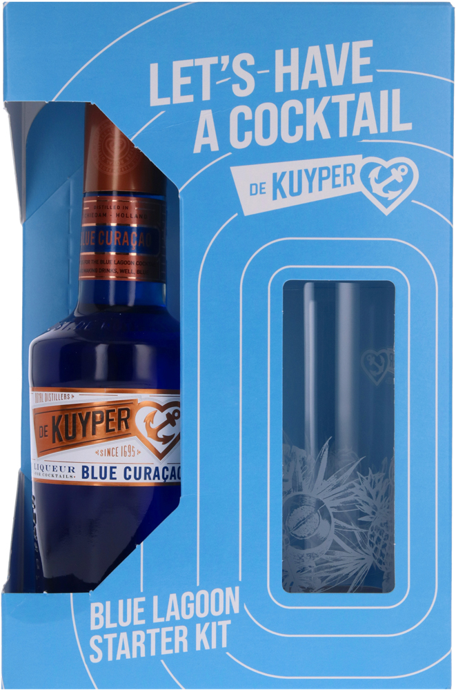 Kuyper Curacao Blue Lagoon GV Fles 35 cl 20%