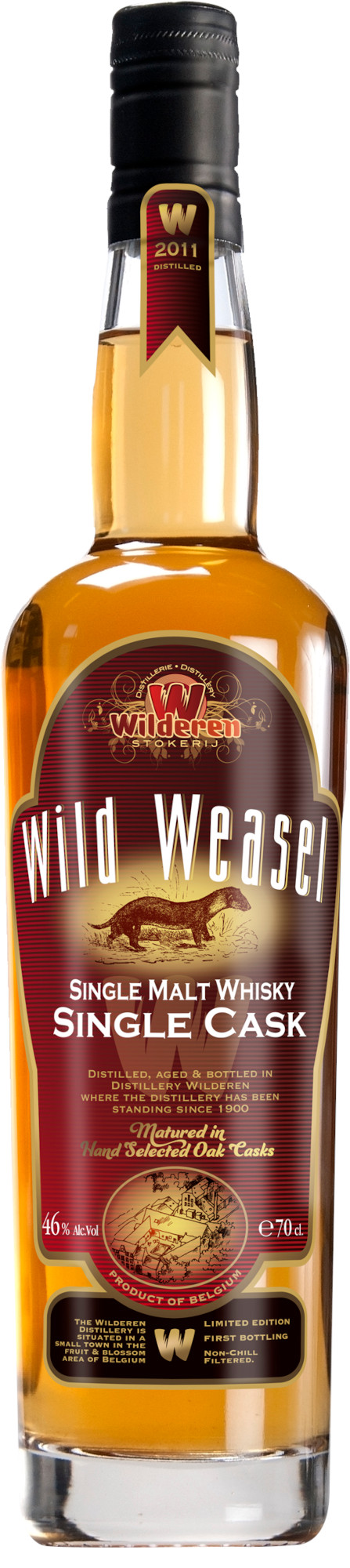 Wilderen Wild Weasel Single Malt Fles 70 cl 46%