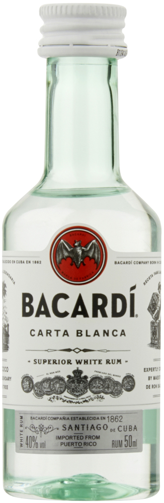 Bacardi Carta Blanca pet mini Tray 10x5 cl 40%