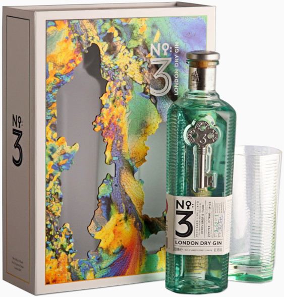 No.3 London Dry Gin GV + glas Fles 70 cl 46%