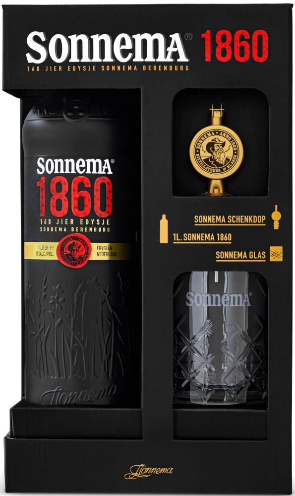 Sonnema 1860 GV + schenker+glas Fles 100 cl 35%