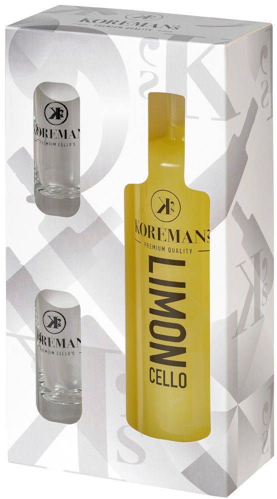 Koreman's Limoncello GV + 2 gl. Fles 50 cl 28%