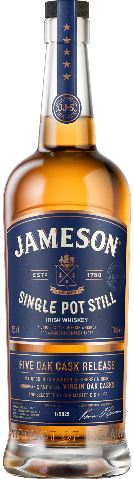 Jameson Single Pot Still Fles 70 cl 46%