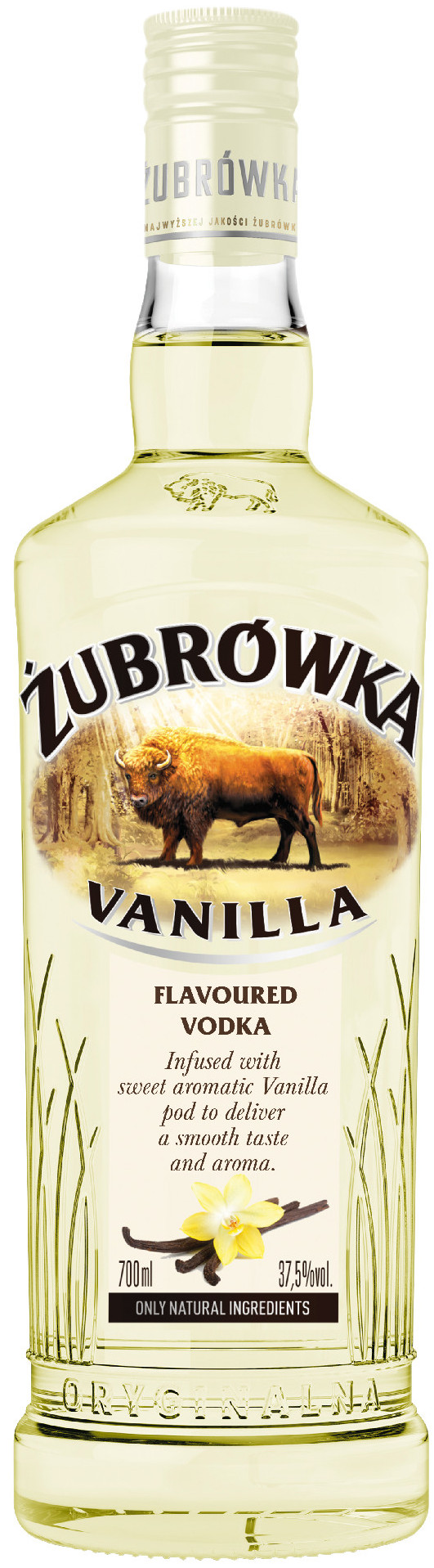 Zubrowka Vanilla Vodka Fles 70 cl 37,5%