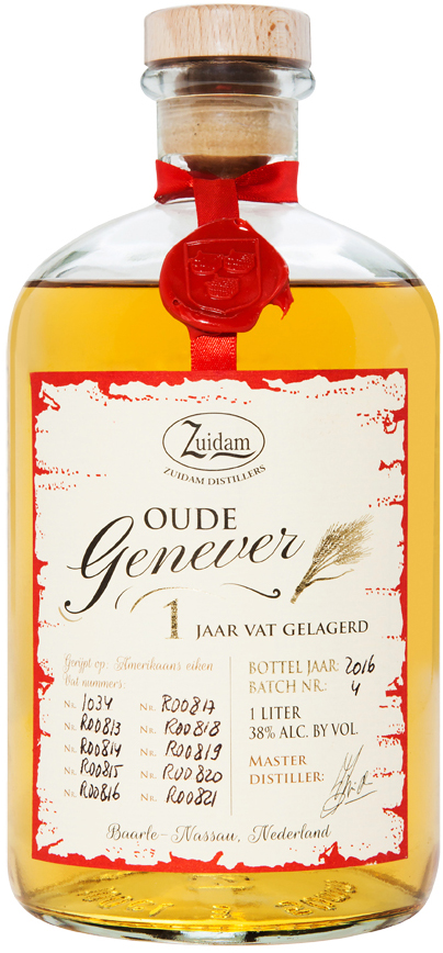 Zuidam Oude Jenever 1Y Fles 100 cl 38%