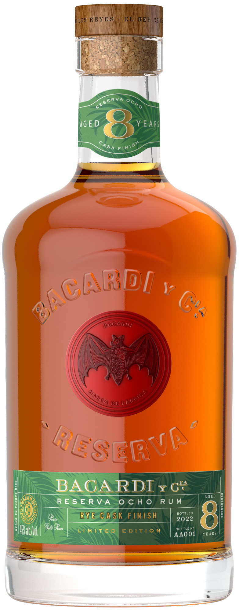 Bacardi Reserva Ocho Rye Cask Fles 70 cl 45%