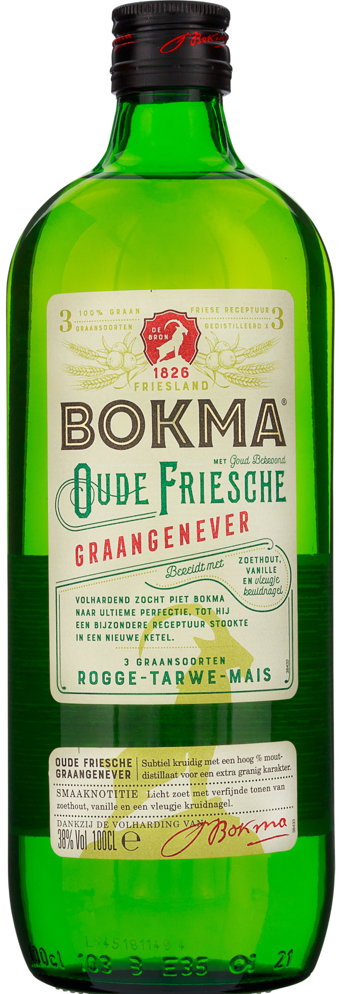 Bokma Oude Jenever Rond Fles 100 cl 38%