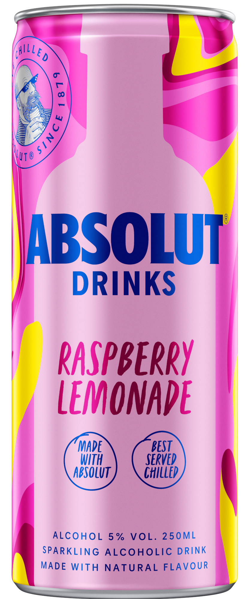 Absolut Raspberry Lemonade blik Tray 12x25 cl 5%