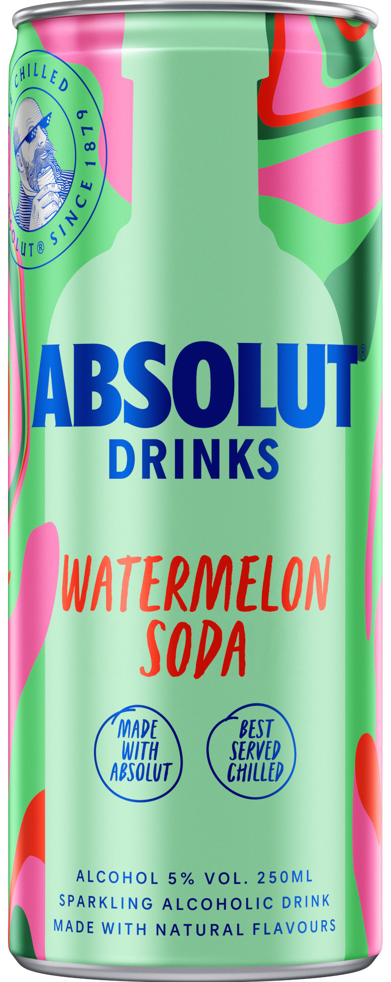 Absolut Watermelon Soda blik Tray 12x25 cl 5%