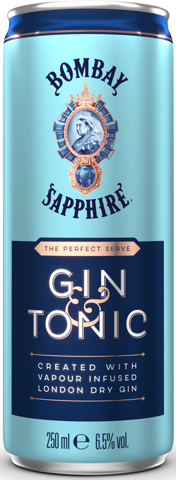 Bombay Sapphire Tonic blik Tray 12x25 cl 6,5%