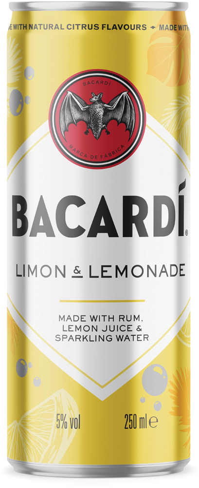 Bacardi Limon Lemonade blik Tray 12x25 cl 5%