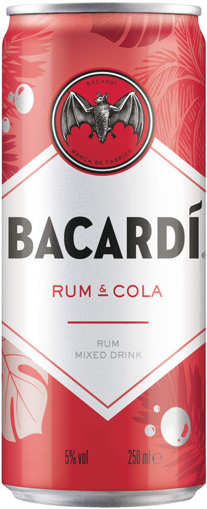 Bacardi & Cola blik Tray 24x25 cl 5%