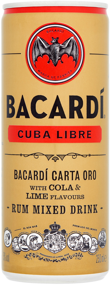 Bacardi Cuba Libre blik Tray 12x25 cl 5%