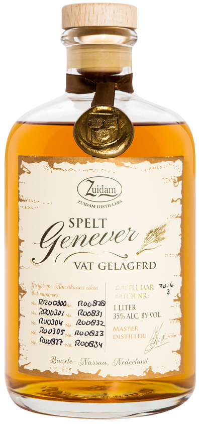 Zuidam Spelt Genever Fles 100 cl 35%