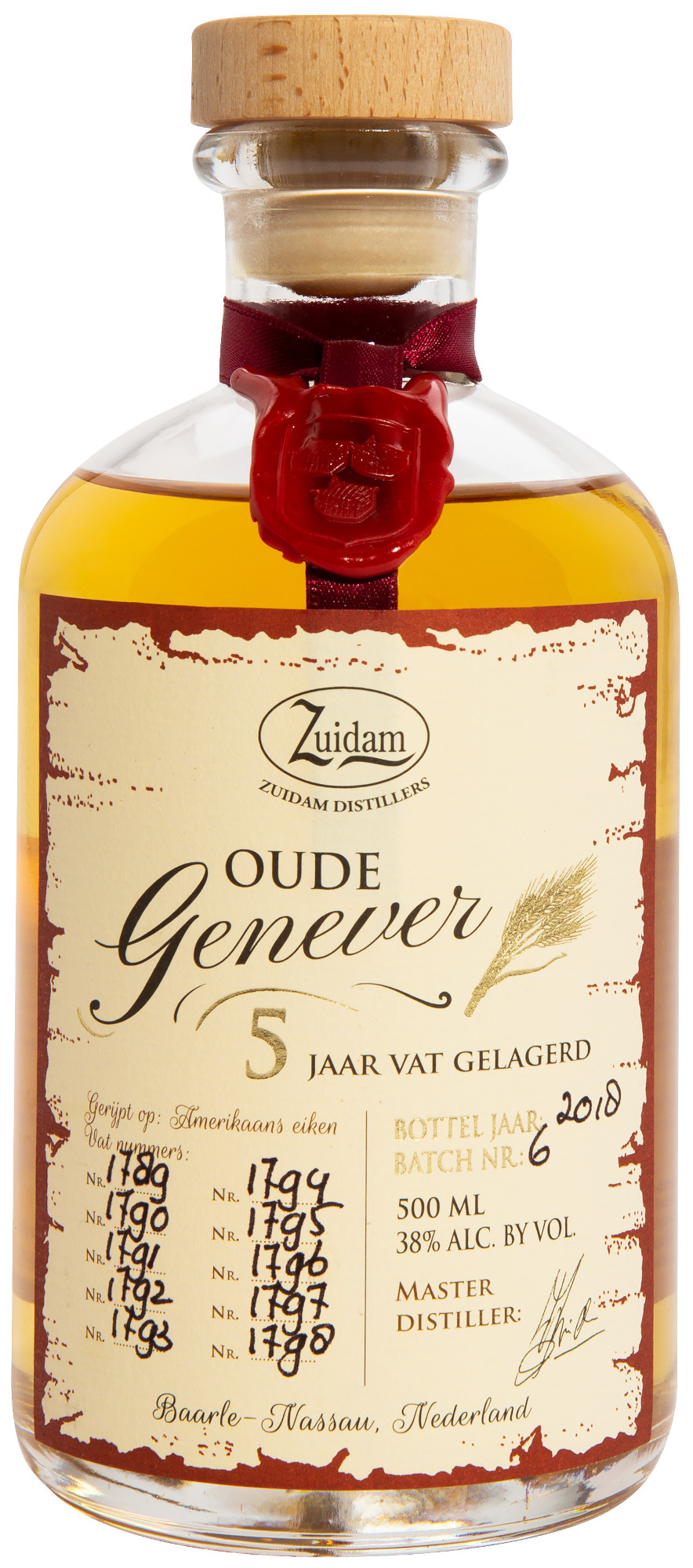 Zuidam Oude Jenever 5Y Fles 50 cl 38%