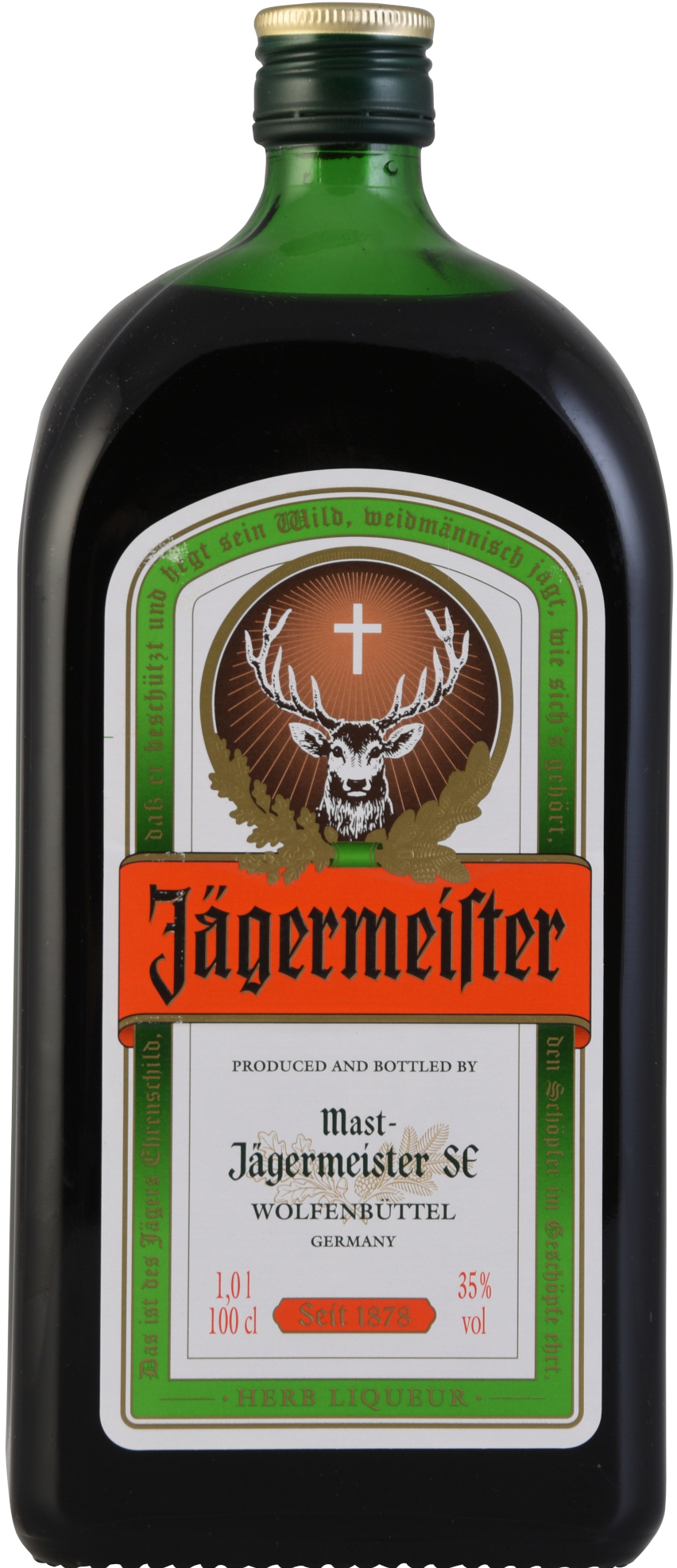 Jagermeister Vierkant Fles 100 cl 35%