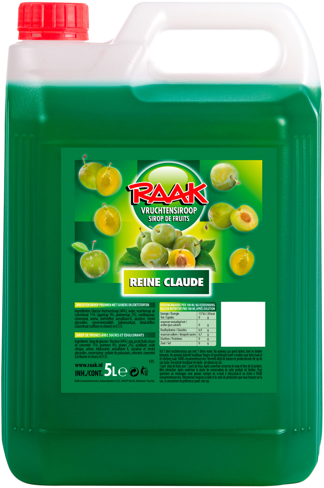 Raak Vr.Siroop Reine Claude KAN 5 ltr