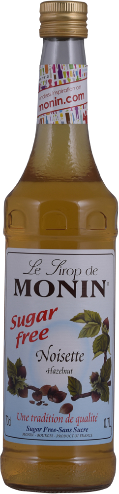 Monin Hazelnut Sugar Free Fles 70 cl