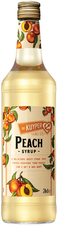 De Kuyper Peach Syrup Fles 70 cl