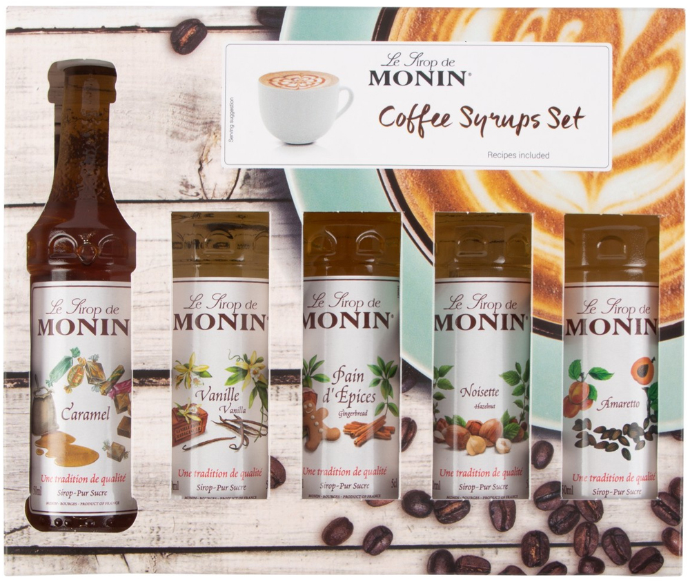 Monin Coffee miniaturenset Omdoos 12x5x5 cl